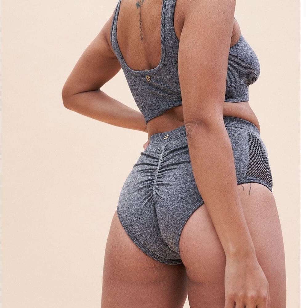 Leah High Waist Shapable Shorts in Grey 🩶